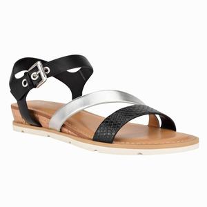 Nine West Drama Wedge Sandals - Black - Ireland (SI2601437)